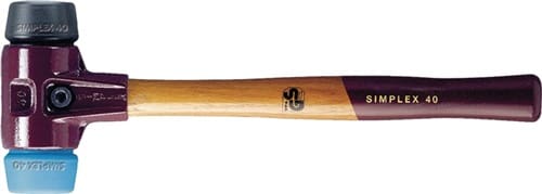 Schonhammer SIMPLEX weich/mittelhart Holz TPE-soft blau/Gummi schwarz HALDER