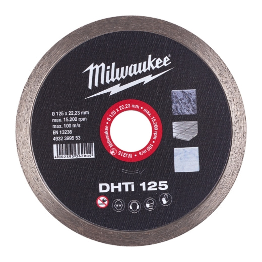 MILWAUKEE Keramik u. Naturstein, geschlossen Diamanttrennscheibe DHTi 125 mm