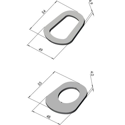 VALPRO Ersatzdichtung f.Valpro Kraftstoffkanister L.54mm B.49mm H.4,8mm 5 St.im Btl.