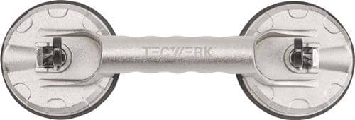 TECWERK Saugheber Trgf.80kg Kopf-D.118mm 2 Köpfe Alu TECWERK