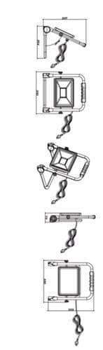 TECWERK LED-Strahler 50 W 3660 lm 5m H07RN-F 3x1mm² IP65 TECWERK