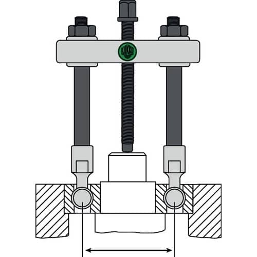 KUKKO Kugellagerabziehersatz 69 7tlg.Spannber.20-95mm KUKKO