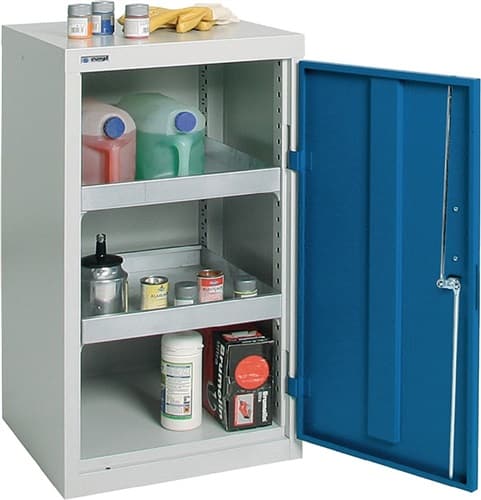 STUMPF Umweltschrank H900xB500xT500mm lichtgrau/enzianblau o.Belüftung 2 Wannen,10l