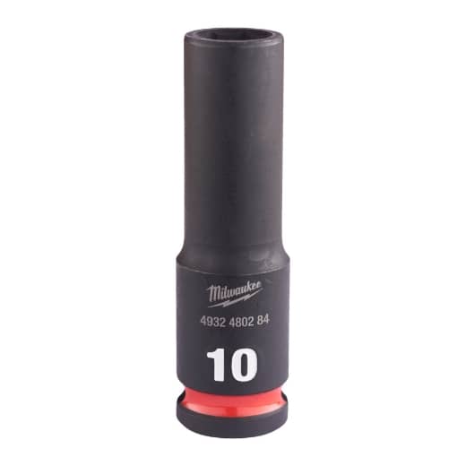 MILWAUKEE 10 x 65 mm SHOCKWAVE Schlagnuss 3/8" lang
