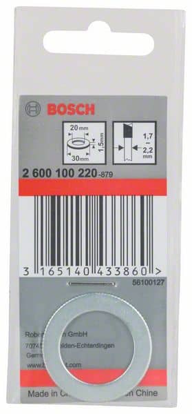 BOSCH Reduzierring für Kreissägeblätter, 30 x 20 x 1,5 mm