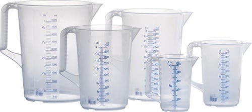 HÜNERSDORFF Messkanne 5000 ml PP transp.D203xH257mm Griff geschl.HÜNERSDORFF