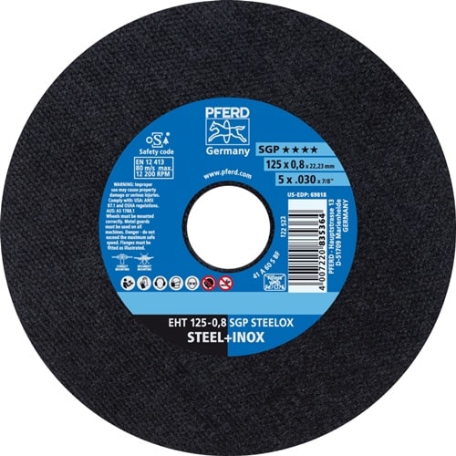 PFERD TOOLS Trennscheibe SGP STEELOX D125x0,8mm ger.INOX Bohr.22,23mm PFERD