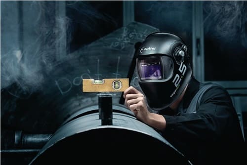 OPTREL Schweißerschutzhelm Vegaview2.5 schwarz 90x110mm DIN 8-12 Krt.OPTREL