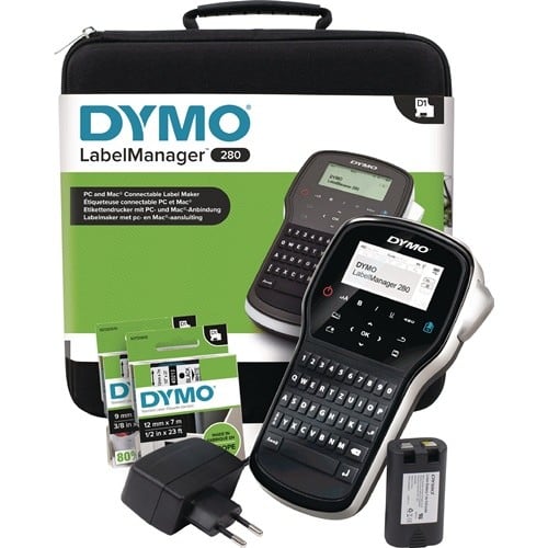DYMO Beschriftungsgerät Label MANAGER 280 Schriftband-B.6,9,12mm Kofferset