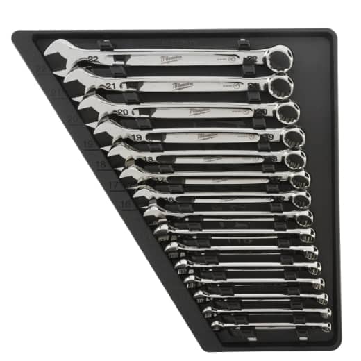 MILWAUKEE 15-teilig metrisch MAX BITE Ringmaulschlüsselsatz