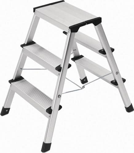 HAILO Klapptritt D60 Stufen 3 Plattform-H.600mm Alu.m.Anti-Rutsch-Riffelung HAILO