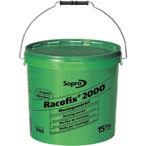 SOPRO Montagemörtel Racofix® 2000 1:3 Raumteile (Wasser/Mörtel) 15kg Eimer SOPRO
