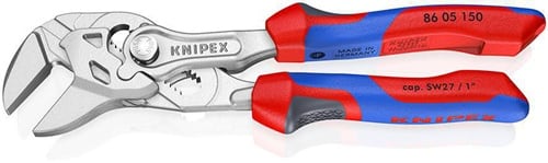 KNIPEX Zangenschlüssel L.150mm Spann-W.27mm verchr.Mehrkomp.-Hülle KNIPEX