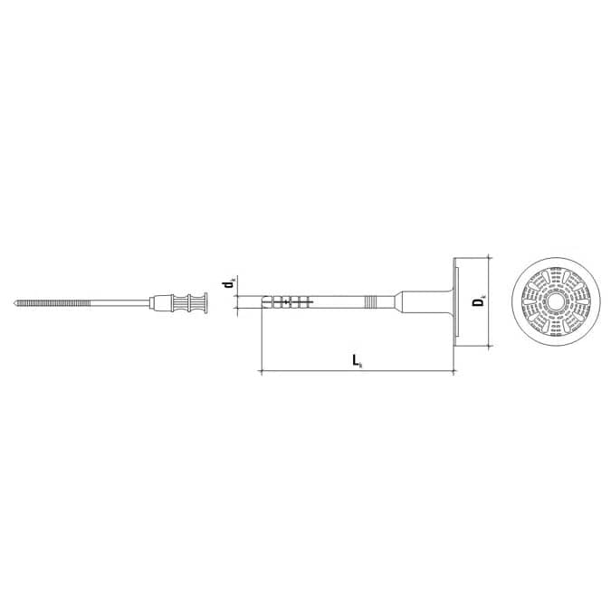 KLIMAS Dämmstoffdübel WKTHERM 8 x 115 mm, verzinkt