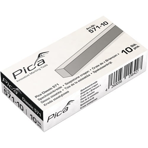 PICA Specksteinkreide Pica Classic unpapiert,hitzebst.b.2000GradC 10 St./Schachtel