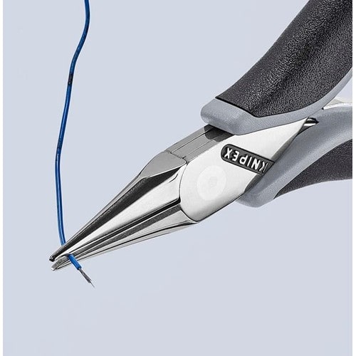 KNIPEX Elektronik-Greifzange Gesamt-L.115mm ESD flachrunde Backen spiegelpol.Form 2