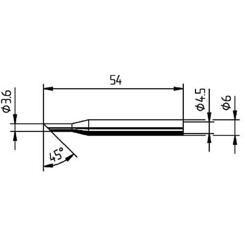 ERSA Lötspitze Serie 162 angeschrägt B.3,6mm 0162 LD/SB ERSA