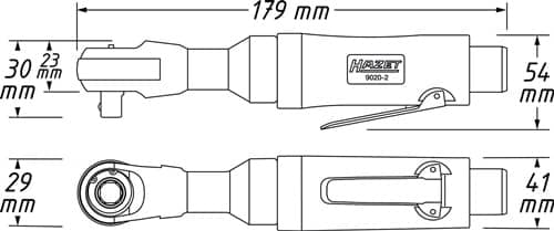 HAZET Druckluftratschenschrauber 9020-2 6,3mm (1/4Zoll) 4-kt.35 Nm HAZET
