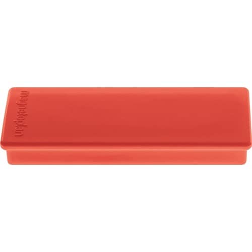 MAGNETOPLAN Rechteckmagnet B55xT22xS8mm rot MAGNETOPLAN