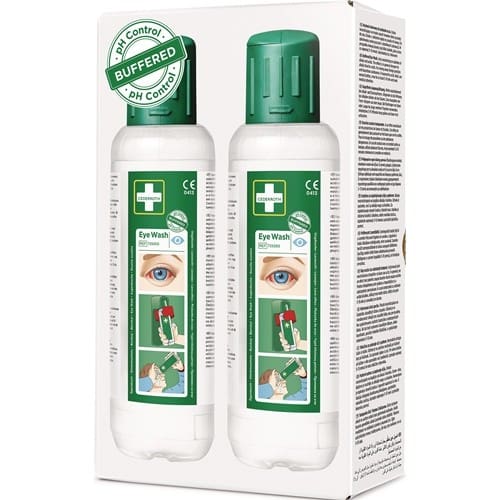CEDERROTH Augenspülflasche 2 x 0,5l DIN EN15154-4 CEDERROTH