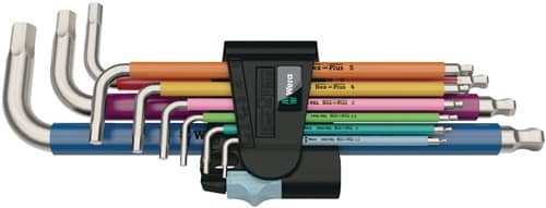WERA Winkelschraubendrehersatz 3950 SPKL/9 SM 9-tlg.SW 1,5-10mm VA,farbcodiert WERA