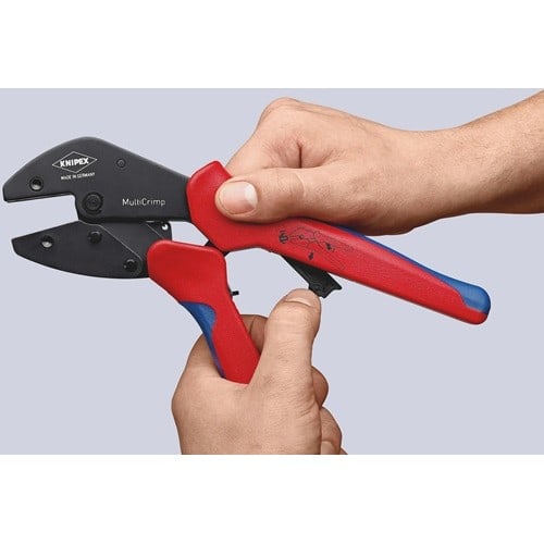 KNIPEX Crimpzange MultiCrimp® L.250mm 3 Wechseleinsätze KNIPEX