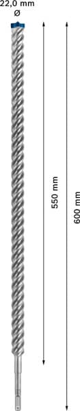 BOSCH EXPERT SDS plus-7X Hammerbohrer, 22 x 550 x 600 mm. Für Bohrhämmer