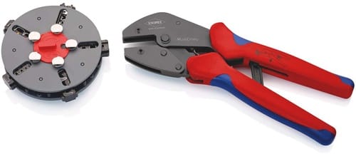 KNIPEX Crimpzange MultiCrimp® L.250mm 5 Wechseleinsätze KNIPEX