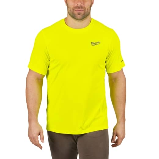 MILWAUKEE Funktions-T-Shirt gelb mit UV-Schutz WWSSYL-XL