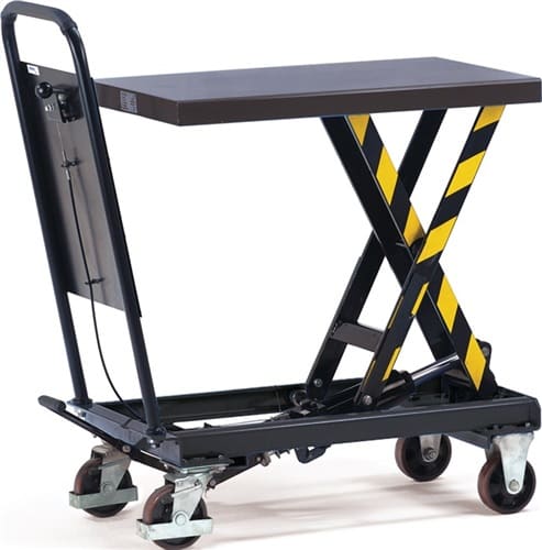 FETRA Scherenhubtischwagen Trgf.250kg Hubber.330-910mm Schiebebügel anklappbar