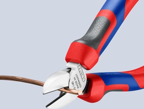 KNIPEX Seitenschneider L.140mm Kopf verchr.m.Mehrkomp.-Hüllen KNIPEX