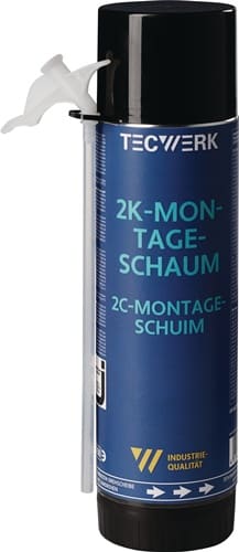 TECWERK 2K-Montageschaum 400ml B2 hellgrün m.Einw.-Handsch.Dose TECWERK