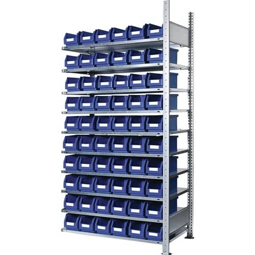 KAPPES Steckregal H2000xB1000xT300mm Anbauregal 10 Stahl-Bd.60xGr.5 blau KAPPES