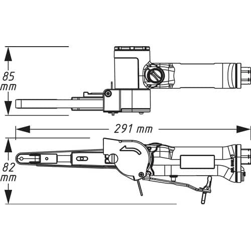 HAZET Druckluftbandschleifer 9033N-4 10x330mm 19000min-¹ 94l/min HAZET