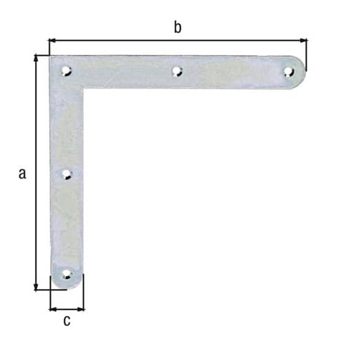 GAH Eckwinkel L.150x150mm B.20mm S.2mm STA galv.verz.d.pass.GAH