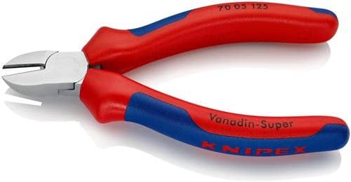 KNIPEX Seitenschneider L.125mm Kopf verchr.Comfort-Griff KNIPEX