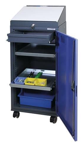 TECWERK Werkzeugschrankset m.Pultaufsatz H1310xB500xT500mm anthrazitgrau/taubenblau TW