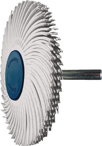 TYROLIT Radialbürstenscheibe Sunburst D.76mm K.120 Weiß 10000min-¹ TYROLIT