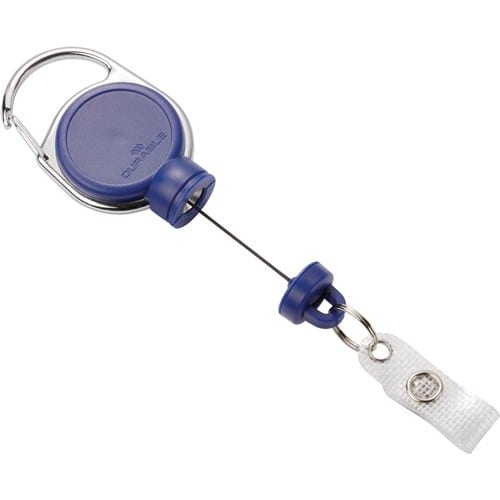 DURABLE Ausweishalter ext.Stark-mit Druckknopfschlaufe Band-L.600mm blau DURABLE