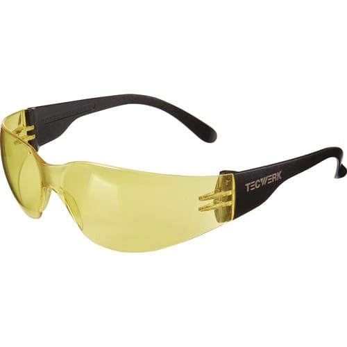TECWERK Schutzbrille Daylight Basic EN 166 Bügel schwarz,Scheibe gelb PC TECWERK