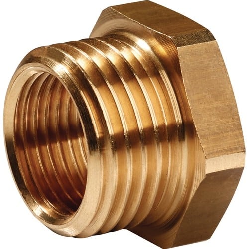 TECWERK Reduziernippel MS AG G 1/2 Zoll IG G 1/4 Zoll SW 22mm TECWERK