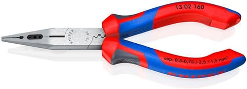 KNIPEX Verdrahtungszange L.160mm 0,5-0,75/1,5/2,5mm² pol.Comfort-Griff KNIPEX