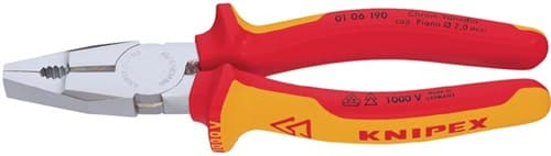 Kombizange verchromt Mehrkomponenten-Hüllen VDE KNIPEX