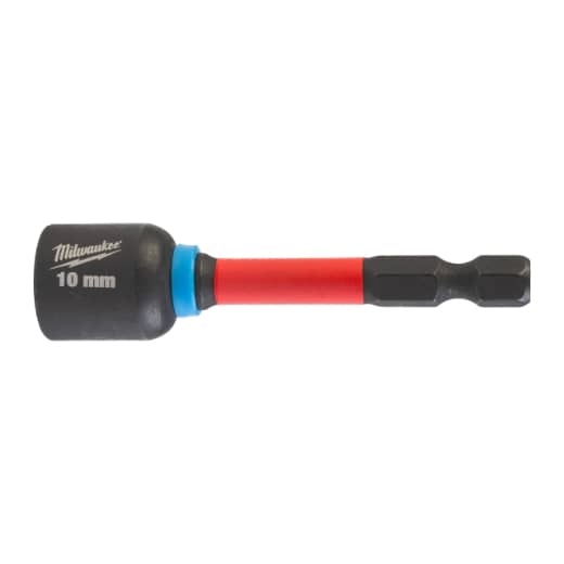 MILWAUKEE 10 x 65 mm, M6 magnetisch SHOCKWAVE Steckschlüssel 1/4"