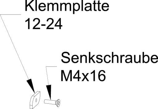 WINKHAUS T-SETX100KLEMMPLA.12-24+M4X16MC,