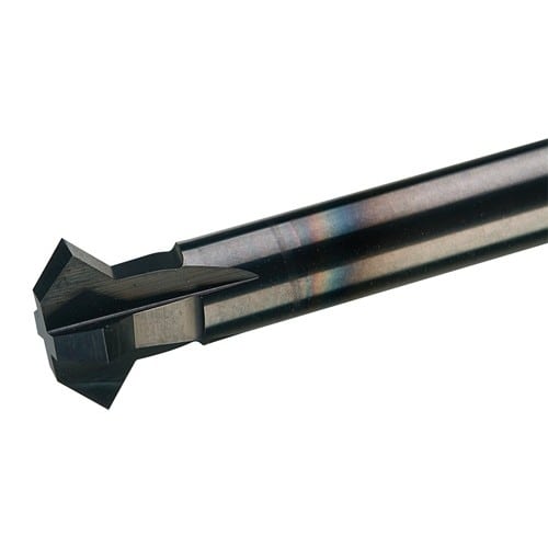 TECWERK Vor-/Rückwärtsentgrater D.16mm VHM TiAlN 45Grad Z.4 ext.lang TECWERK