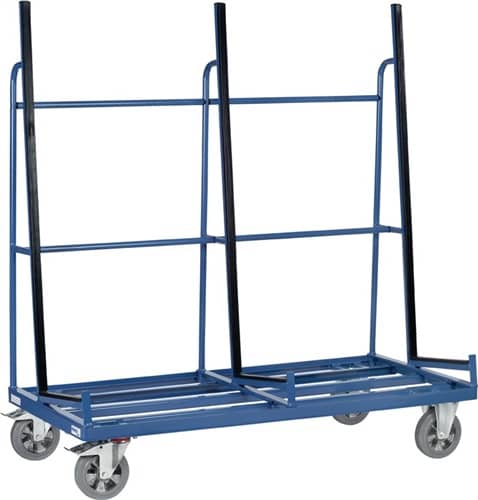 FETRA Glas/-Plattenwagen eins.Ladefl.-L1200xB800mm STA brillantblau Trgf.1200kg