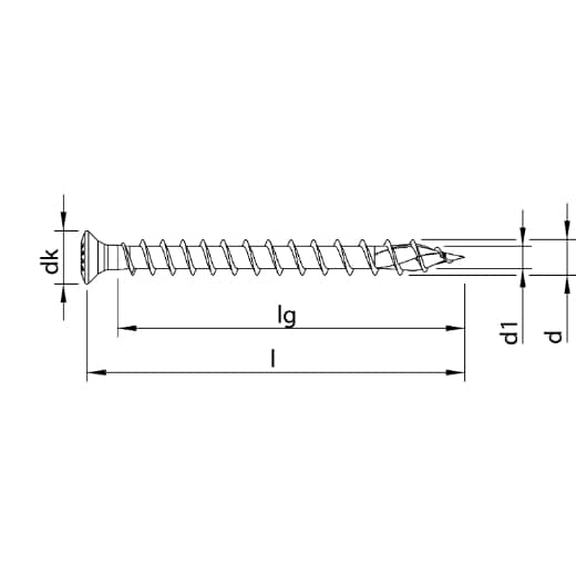 HECO TOPIX-plus A2 Fassadenschraube, Linsensenkkopf, Drive, Variables Vollgewinde, blank, gleitbeschichtet