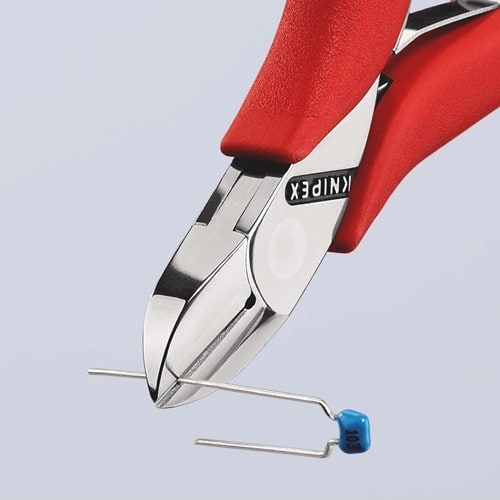 KNIPEX Elektronik-Seitenschneider L.115mm Form 0 Facette ja Ku.-Überzug