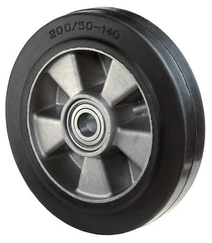 BS ROLLEN Lenkrad Elastik-Vollgummi Naben-L.60mm Rad-B.50mm D.180mm BS ROLLEN